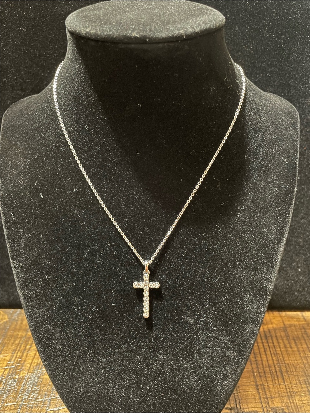 Touchstone by Swarovski Silver Cross Necklace